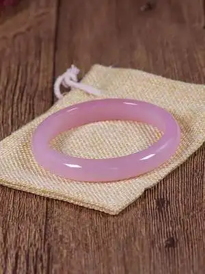 

Natural Agate Chalcedony Pink 54-62mm Bangle Elegant Princess Jewelry Best Gift