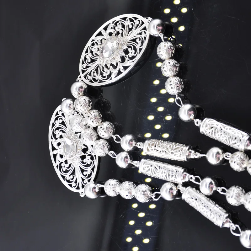 New Morocco Trendy Body Jewelry Sterling Sliver Plated Women Shoulder Jewelry Arabic Birdal Jewelry