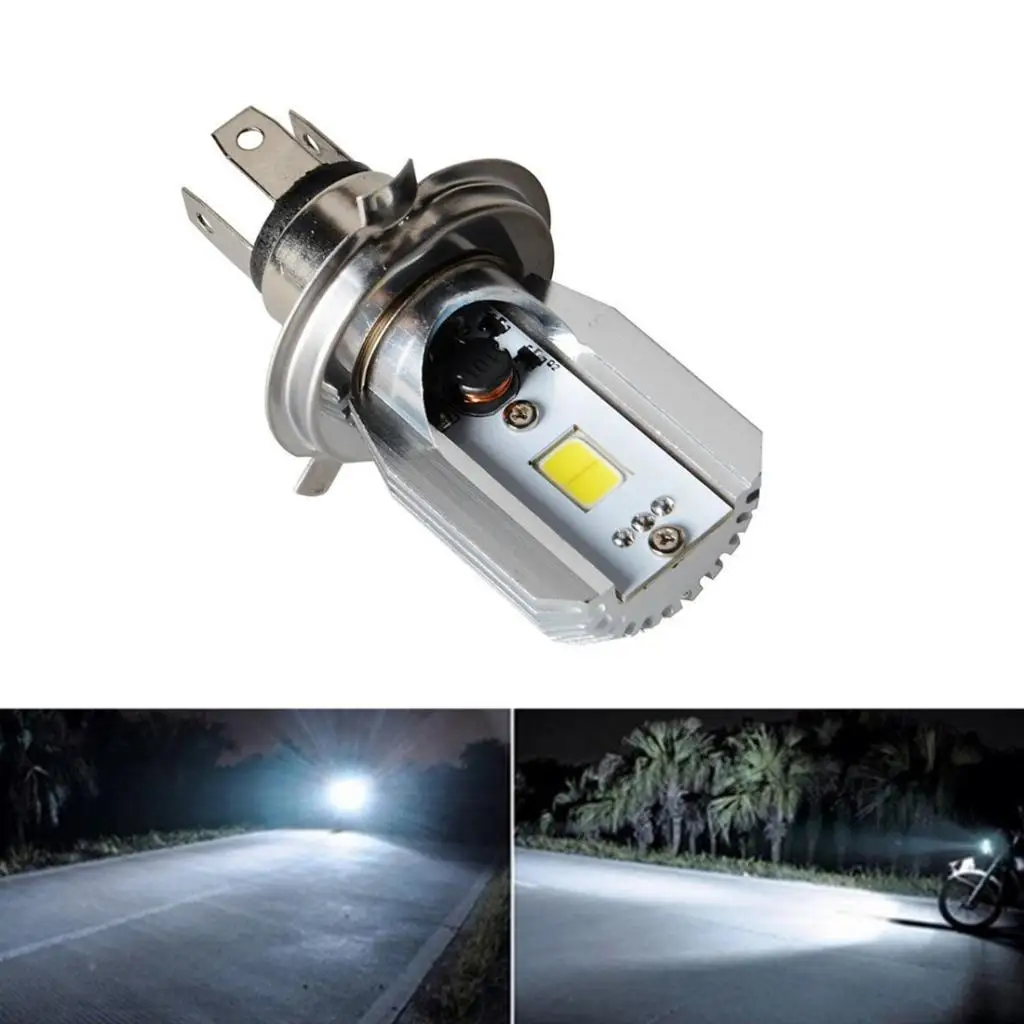 

H4 20W White COB LED Hi/Lo Beam Motorcycle Bike Headlight Bulb