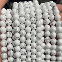 4681012mm round natural white turquoises beads diy loose spacer howlite stone beads for jewelry making accessories 15