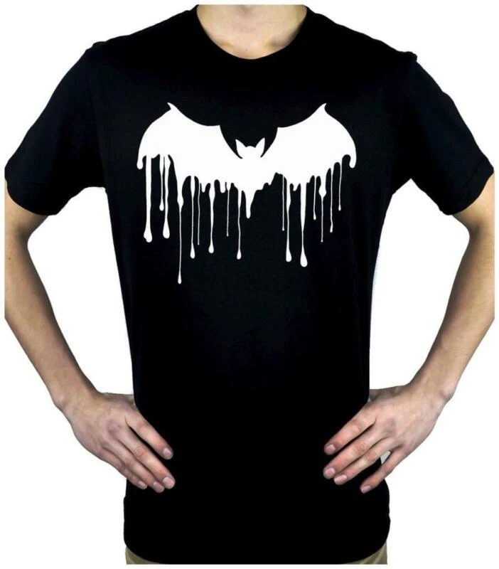 Вампирская летучая мышь капельная Мужская футболка тающая Дракула Готическая