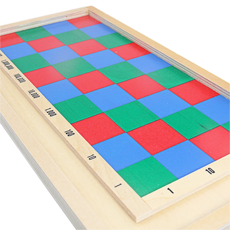 Montessori Mathematics Materials Wooden Multiplication Checker Board Toy for Children Learning Tools Early Educational Math Toys | Игрушки и