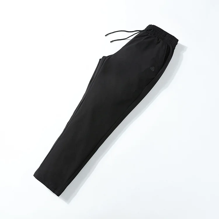 

men's pants new winter drawstring thickened fashionable casual warm down pants straight tube white goose down pants