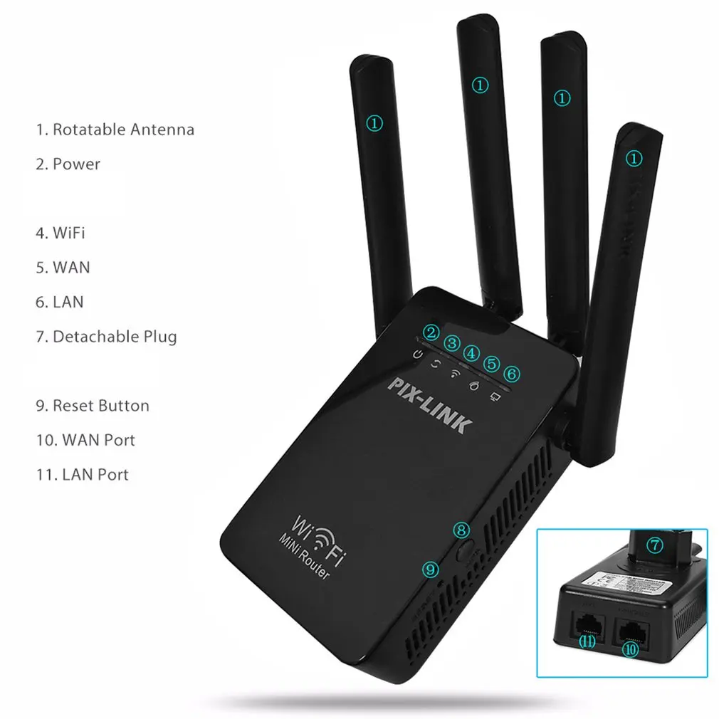 

1200Mbps WiFi Range Extender Repeater Signal Booster Dual Band Technology High Safety Powerful Signal Wireless Amplifier Router