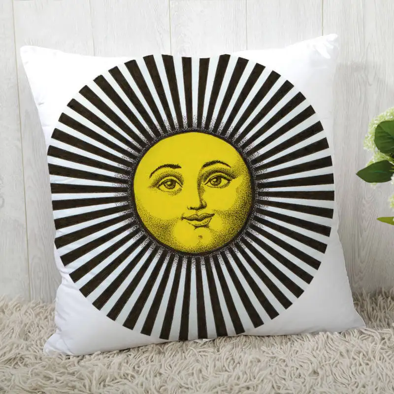 Pillowcase 14 Наволочки на заказ итальянские-Fornasetti-серия Art Woman Face квадратная Наволочка на молнии наволочка 40*40 см, 45*45 см(одна сторона - Цвет: Pillowcase 14