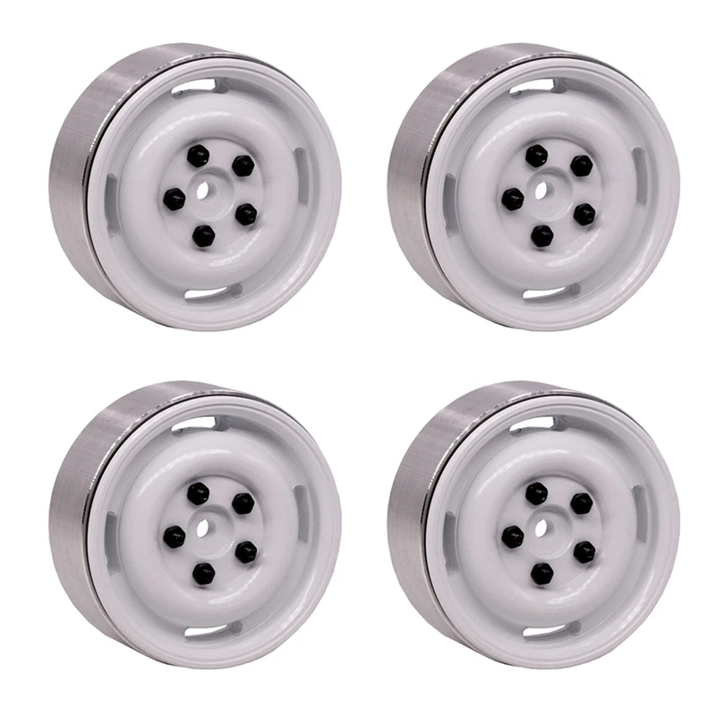 

4Pcs 1/10 Simulation Climbing Car Vintage Negative Tires Metal 1.9 Inch Wheels for SCX10 TRX4 D90 TF2 RC Car Parts