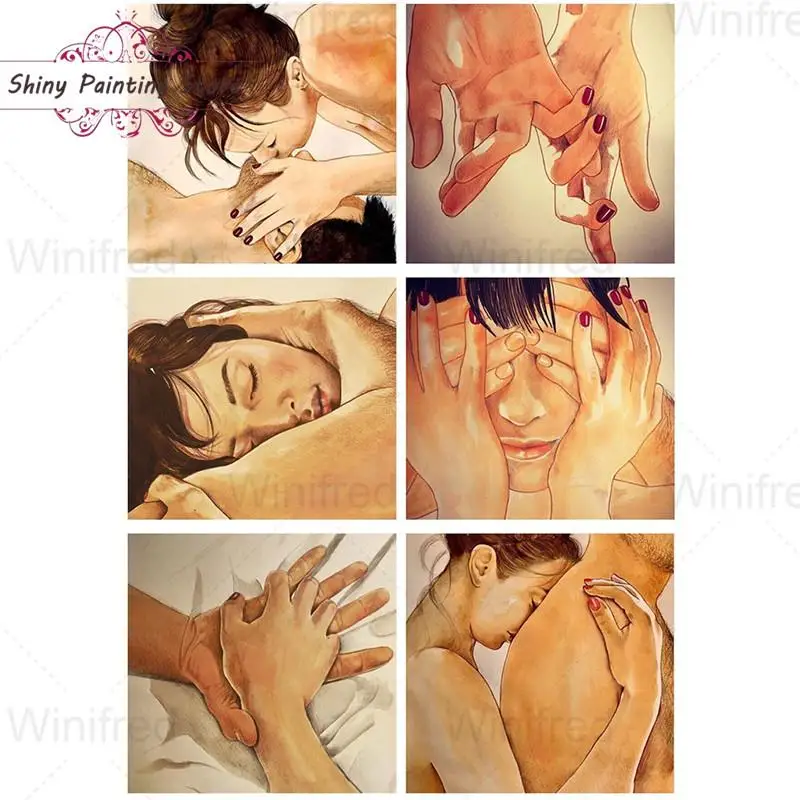 

5D DIY Diamond Painting Mosaic Love Couple Illustration Cartoon Boy Girl Diamond Embroidery Full Square Round Drill Cross Stitch