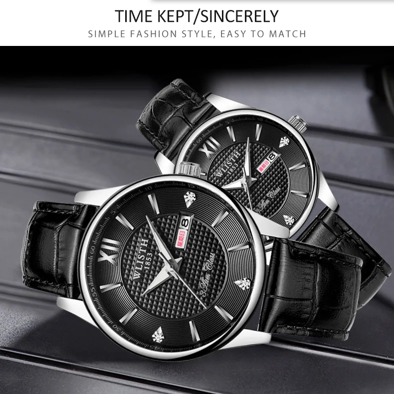 Мужские деловые повседневные аналоговые светящиеся часы с календарем и неделей, 30 метров водонепроницаемые кварцевые наручные часы со стальным ремешком