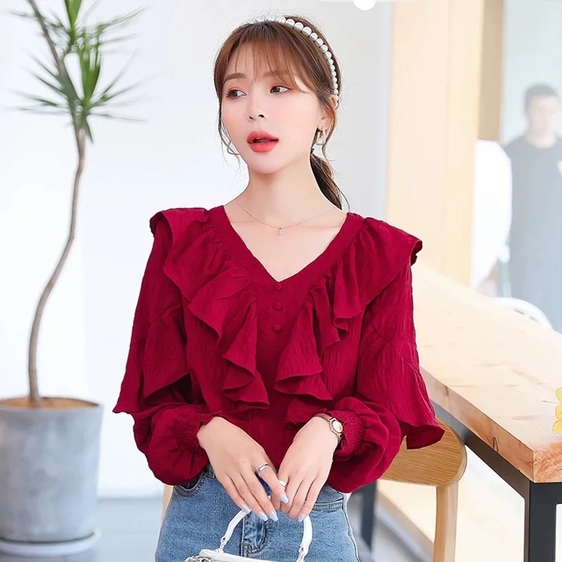 

Summer 2020 short sleeve t shirt burgundy Women Top Garment