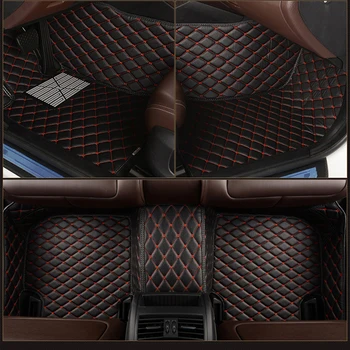 leather Custom car floor mat for CHEVROLET Impala Camaro Malibu Monte Carlo Equinox Orlando silverado 1500 carpet accessories