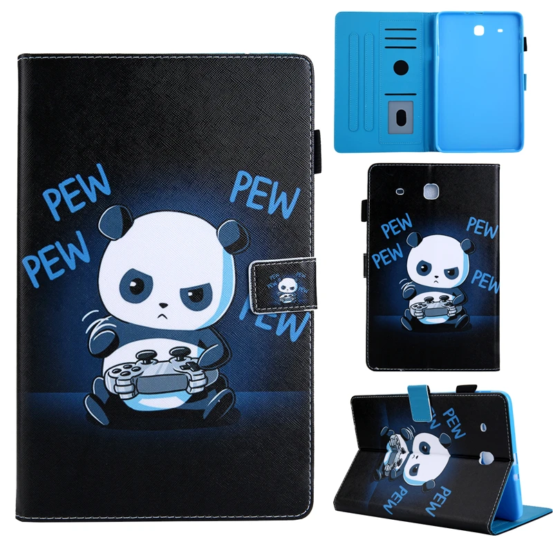 

Case Coque For Samsung Tab E SM-T560 Cartoon Owl Leather Stand Fundas Cover For Samsung Galaxy Tab E 9.6" T560 T561 Cover Cases
