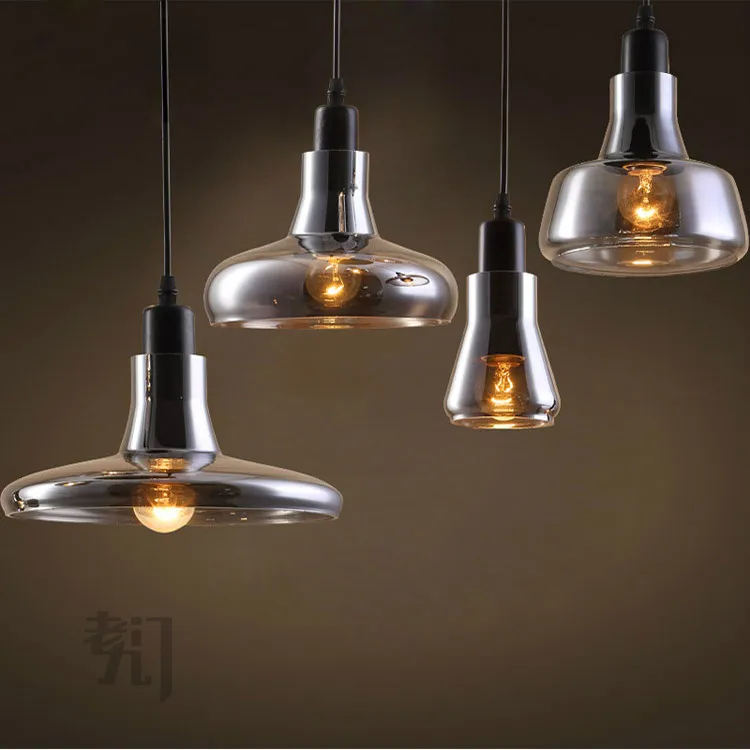 Современный Дым стекло подвесной светильник для столовой чехлы спальни торговый