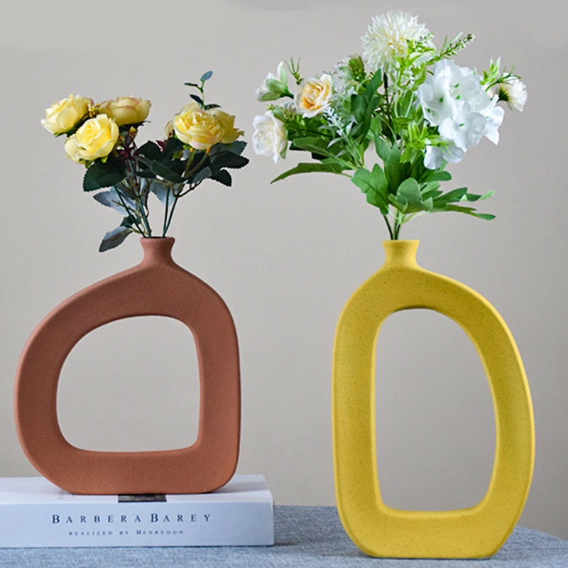 Минималистичная керамическая ваза в скандинавском стиле Современная