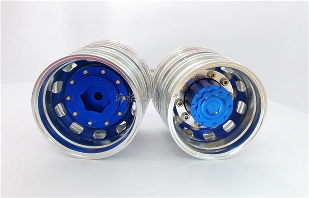 Радиоуправляемый грузовик алюминиевые двойные шины задние колеса/обода для 1/14