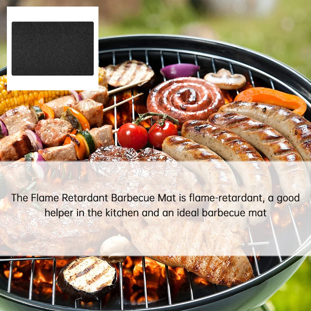 

Grill Mat BBQ Grill Mat 127x91x1 Cm Baking Mat BBQ Tools Cooking Grilling Sheet Heat Resistance Easily Cleaned Kitchen Tools