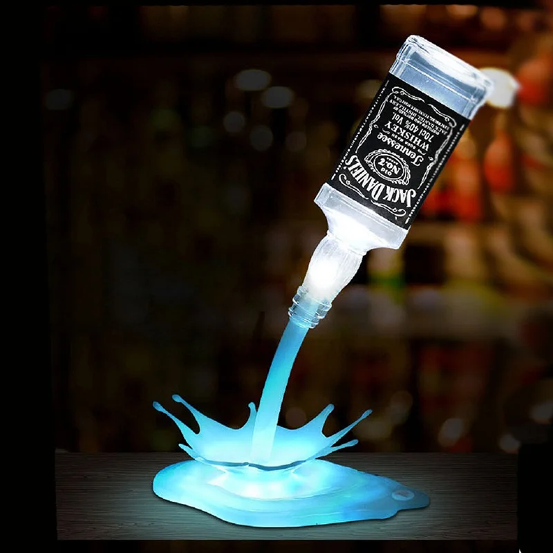 L&aacute;mpara 3D para verter botellas de vino, decoraci&oacute;n de dise&ntilde;o alimentada por USB, iluminaci&oacute;n LED nocturna para Navidad, Bar, fiesta, hogar, regalo-1