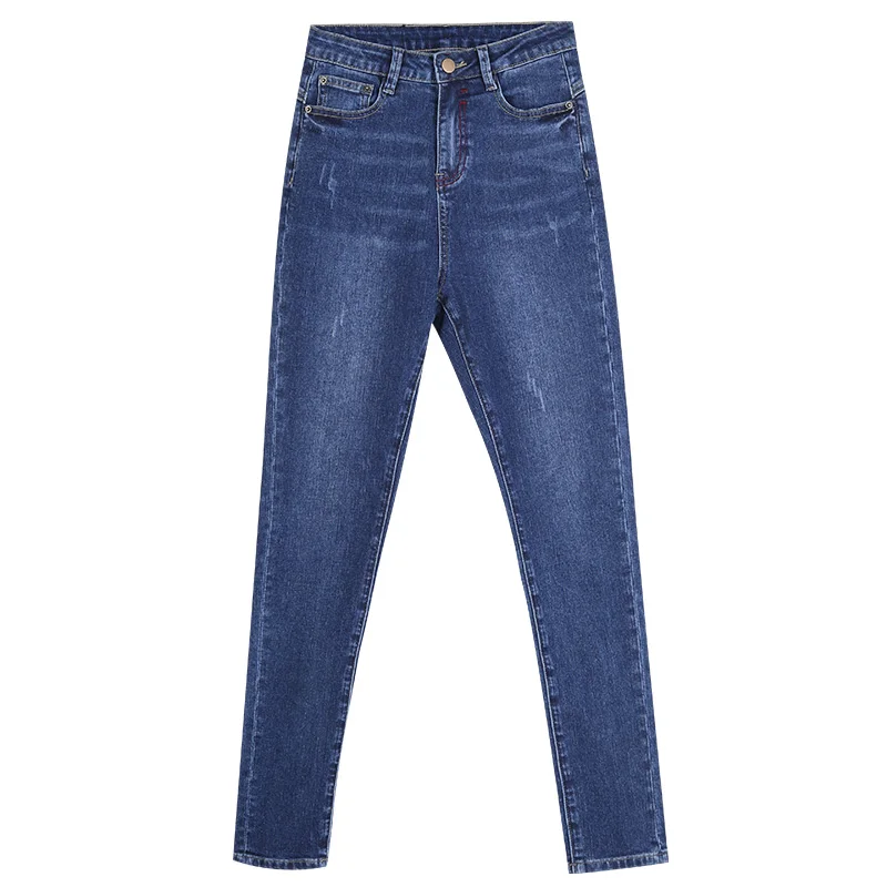 Женские облегающие эластичные джинсы LEIJIJEANS, классические повседневные брюки с высокой посадкой, новая модель 9208 большого размера на осень