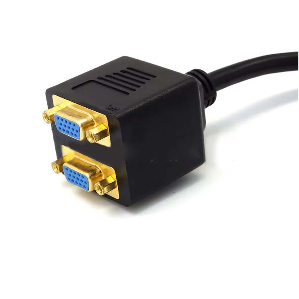VGA в двойной штепсельный разъем VGA разъем сплиттер соединитель мужчин и женщин конвертер Кабель-адаптер сплиттер коррозионно-стойкий