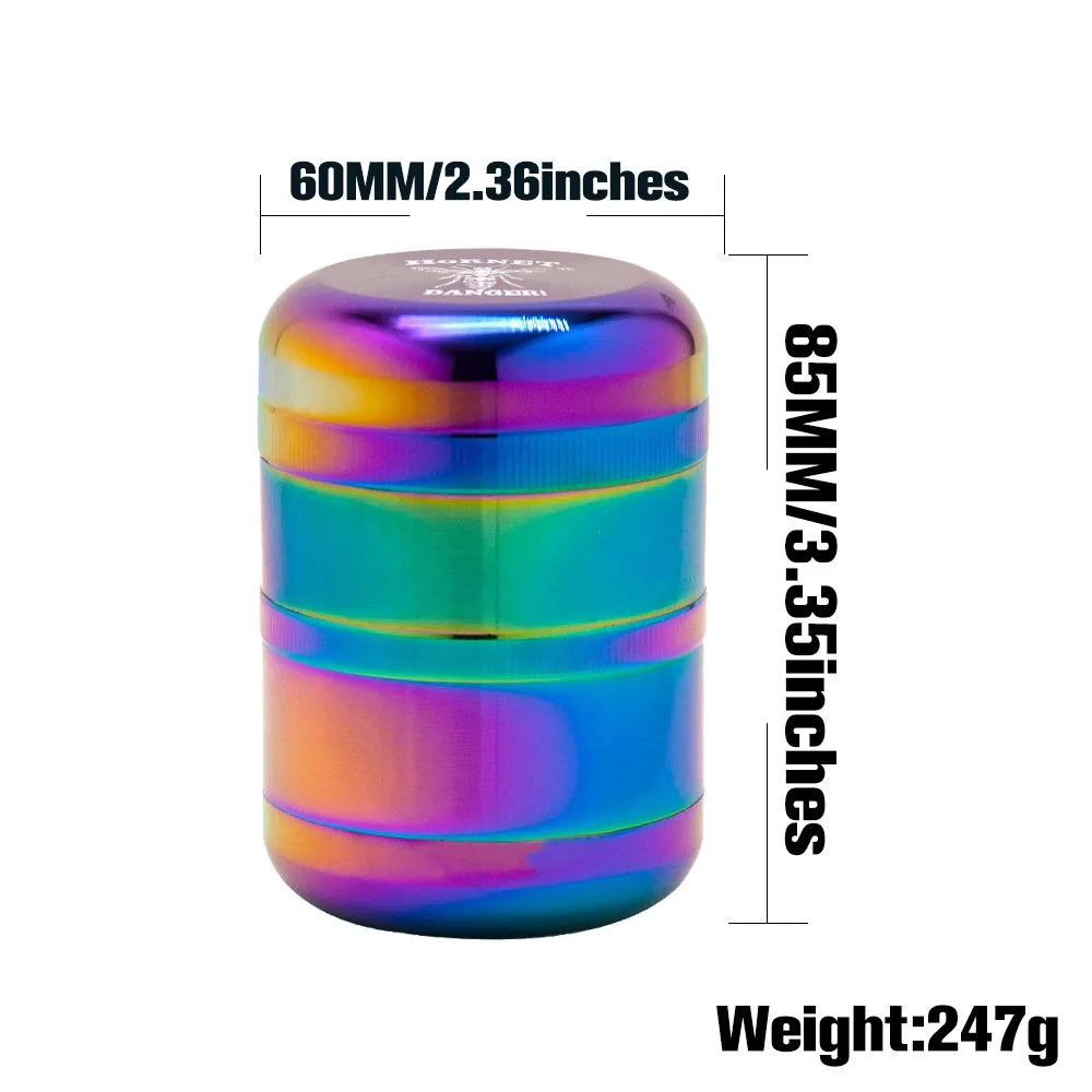 HORNET цинковый сплав травы табака Мясорубка с пыльца Catcher 60 мм 6 шт. Металл дым