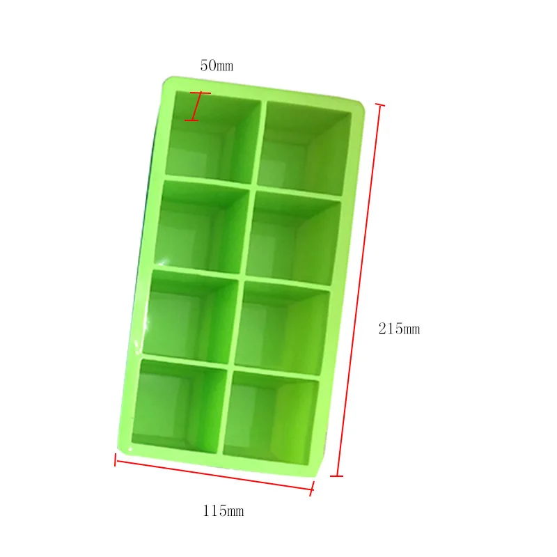 8 большой сетки Еда Класс силиконовый формователь кубиков льда Джамбо Большой