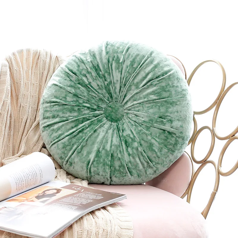 

Cushion Sofa Decoration Round Plush Pillow Nordic Small Fresh Personality Handmade Small Pumpkin Ice Flower Plush Sofa Cushion
