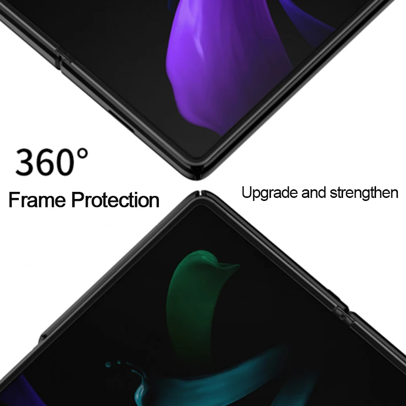 

Z Fold2 5G Ultra Thin Case for Samsung Galaxy Z Fold 2 Case Armor Shockproof Matte Stand Holder Ring Full Protective Back Cover