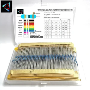 18 Вт 1% 73 значения 1R-1M 1460 шт. 0,125 Вт набор металлопленочных резисторов