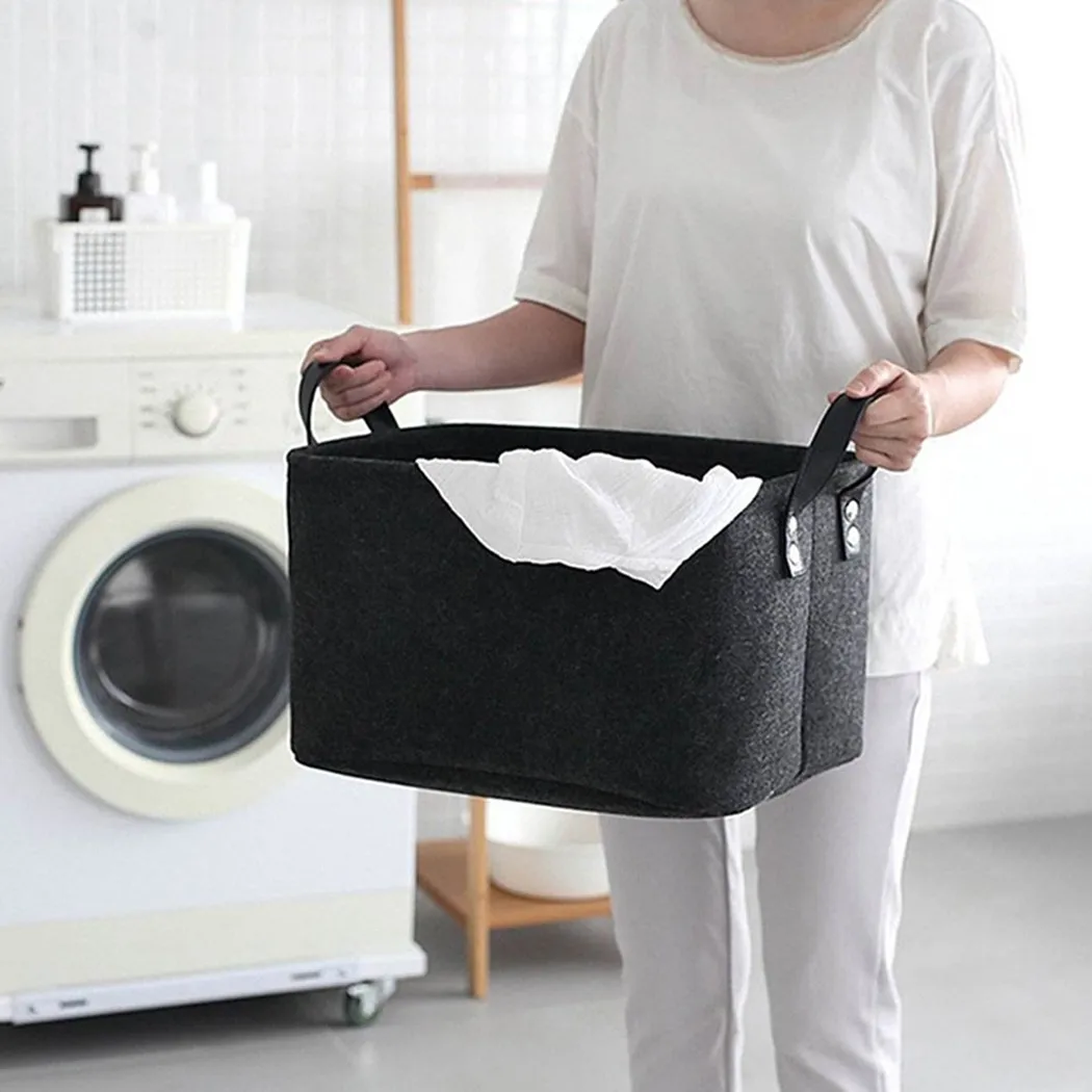 

Felt Storage Basket Dirty Clothes Storage Basket Sundries Storage Basket Custom Folding Felt Storage Basket