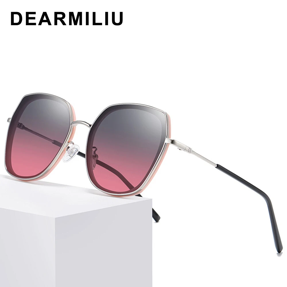 

DEARMILIU 2020 Новые поляризационные солнцезащитные очки, многоугольная оправа, большие винтажные Роскошные брендовые Оттенки для женщин, gafas de sol...