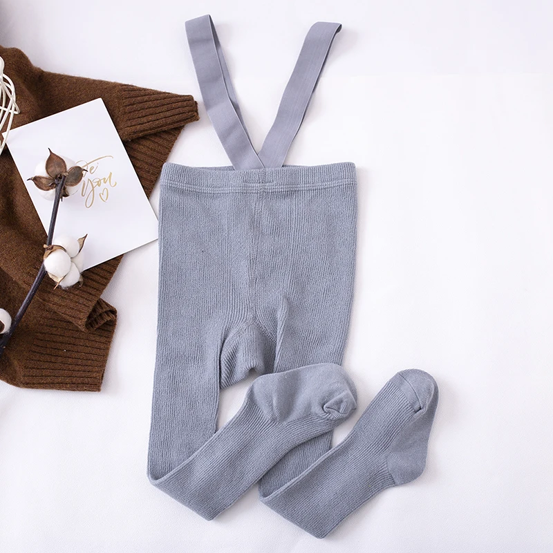 

BB-Autumn Children Baby Girls Soft Pants Leggings Socks Kids Baby Cotton Solid Color Stretchy Bottoms Leggings