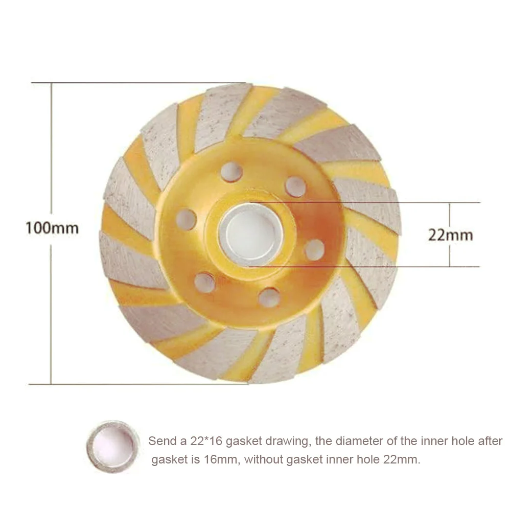 Алмазный шлифовальный круг диаметром 100 мм/4 дюйма режущий диск для бетона
