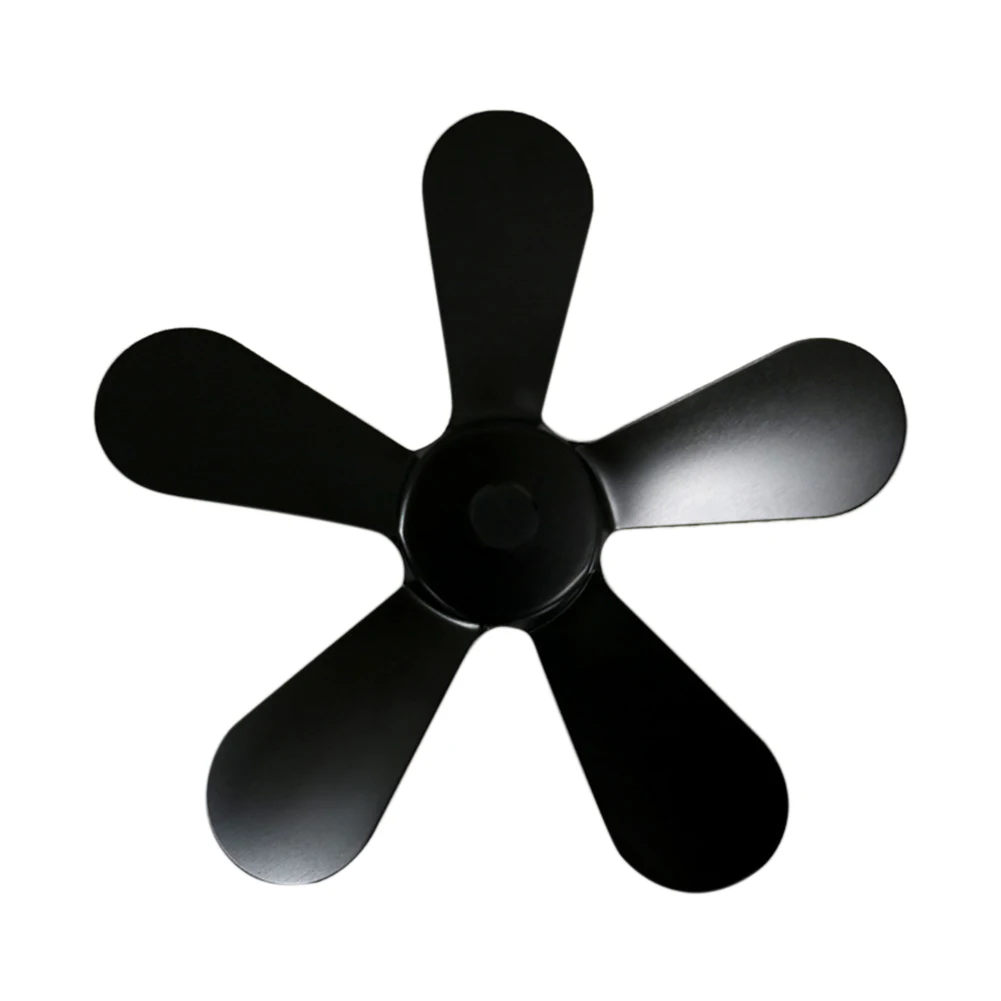

Modern Heat Powered Aluminum Wood Stove Household Energy-Saving Living Room Burner Warm Winter 5 Blades Fireplace Fan Blade