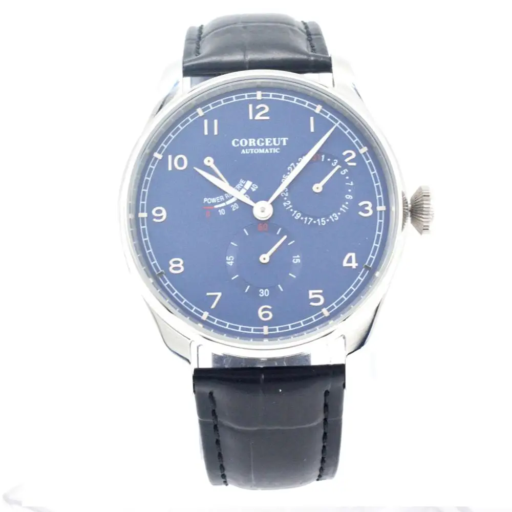 Corgeut новые часы 42 мм синий циферблат Мужские Чайка автоматические механические