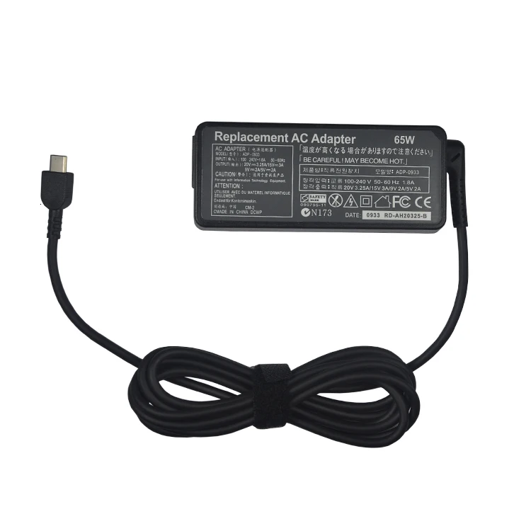 20 в 3.25A 65 Вт USB C Тип C универсальный ноутбук адаптер питания зарядное устройство для lenovo Yoga 5 Pro X1 T470p Asus B9440UA UX390