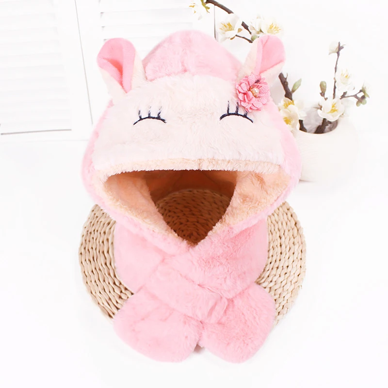 Cute Cartoon Baby Hats Scarf Newborn Rabbit Ear Turban Beanie Warm Caps Soft Hat For Girls Boys Elastic Bonnet Autumn Winter New | Детская