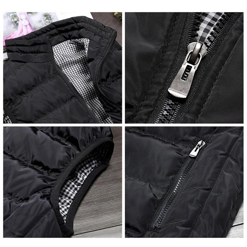 Мужская Уличная осенне-зимняя пуховая хлопковая жилетка плотный теплый