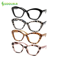 soolala 4pcs cat eye women reading glasses okulary ajurwedyjskie eyeglass presbyopic reading glasses 1 0 1 5 1 75 2 0 2 5 to 4 0