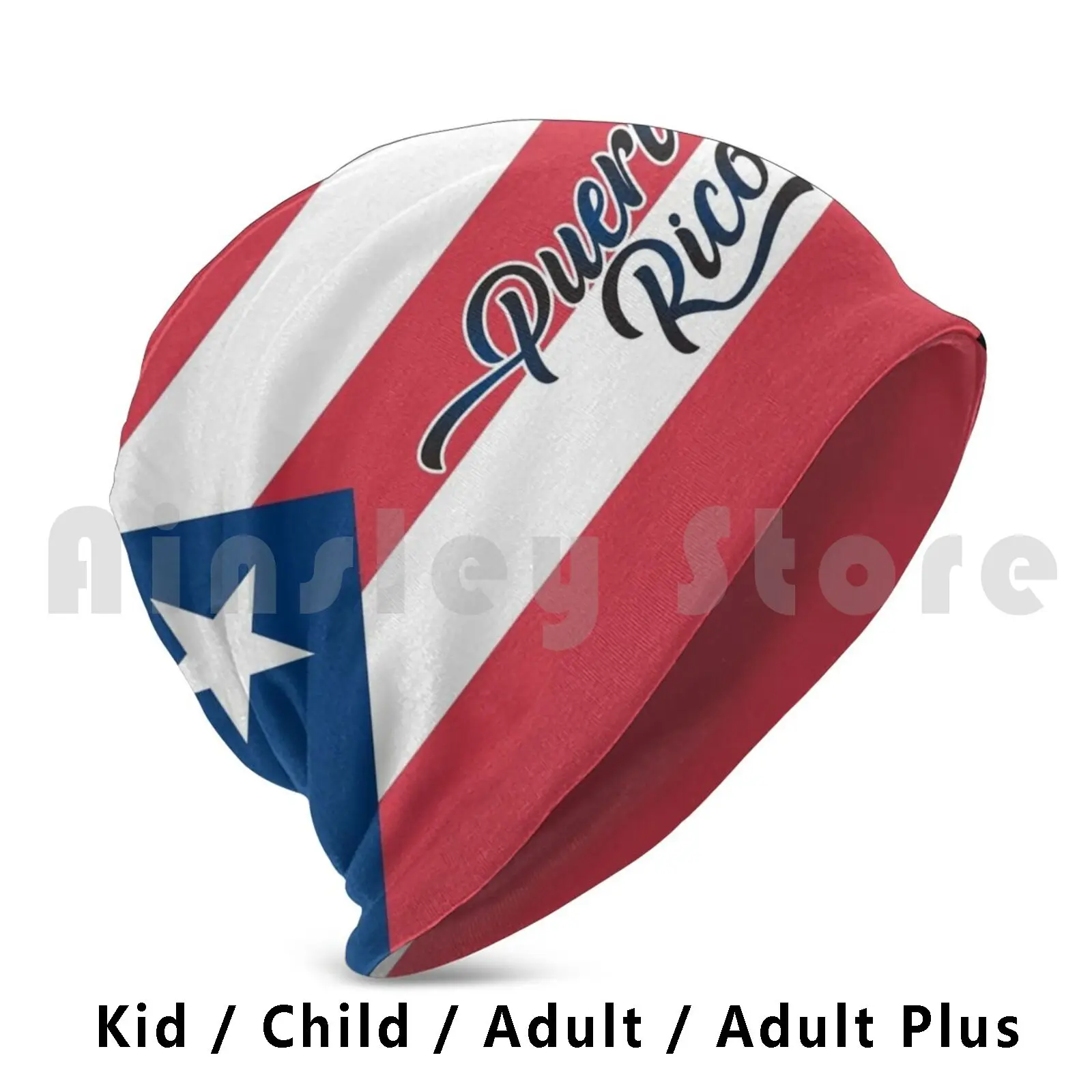 

Puerto Rico Flag Beanie Beanies Pullover Cap Comfortable Puertoricobandera Flag Puertorico Puertorican Bandera