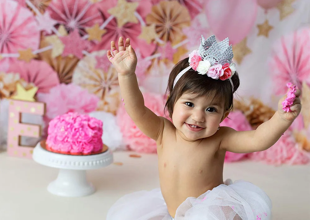 Многоярусная юбка для новорожденных портретной фотосъемки с изображением