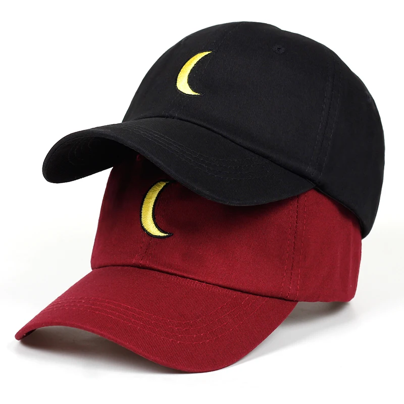

New Moon Dad Hat Cartoon Embroidered Baseball Cap Curved Fashion Brand Snapback Hip-hop Cap Hats Bone Garros