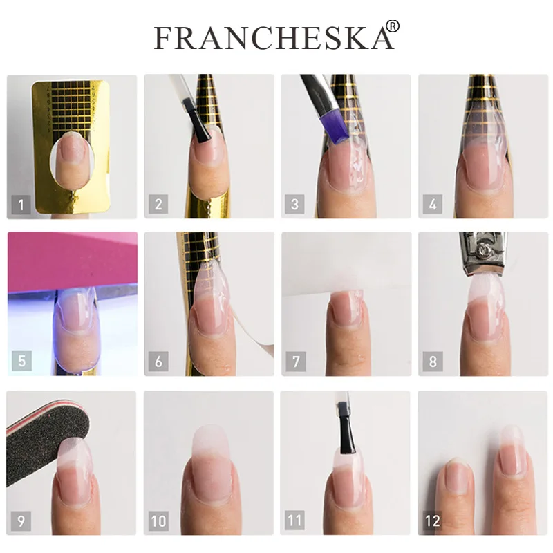 Ногтя светильник терапии Удлинитель Набор с Ниал советы двойная форма