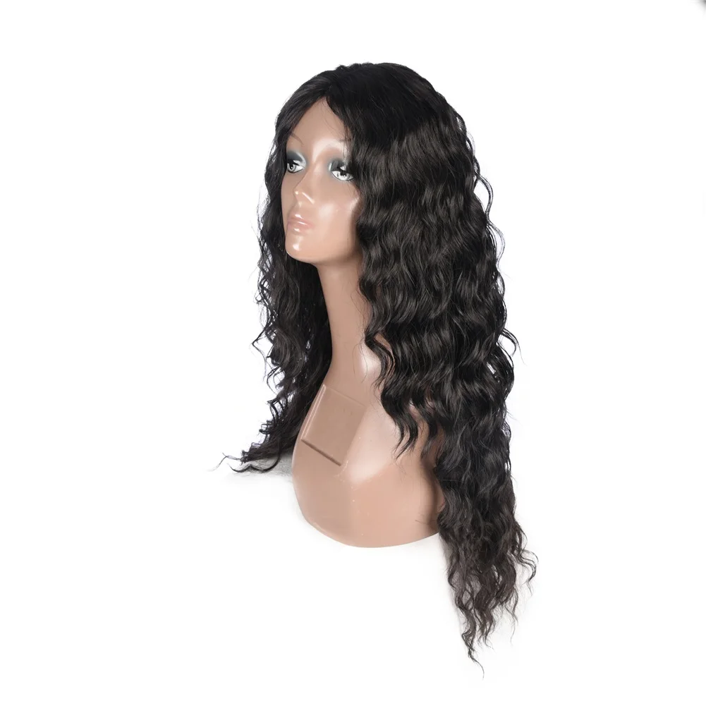 Lydia 60CM Long Wave Synthetic Cosplay Wigs With Natural Hair Line Knekalon Heat Resistant Black All Color Available For Women