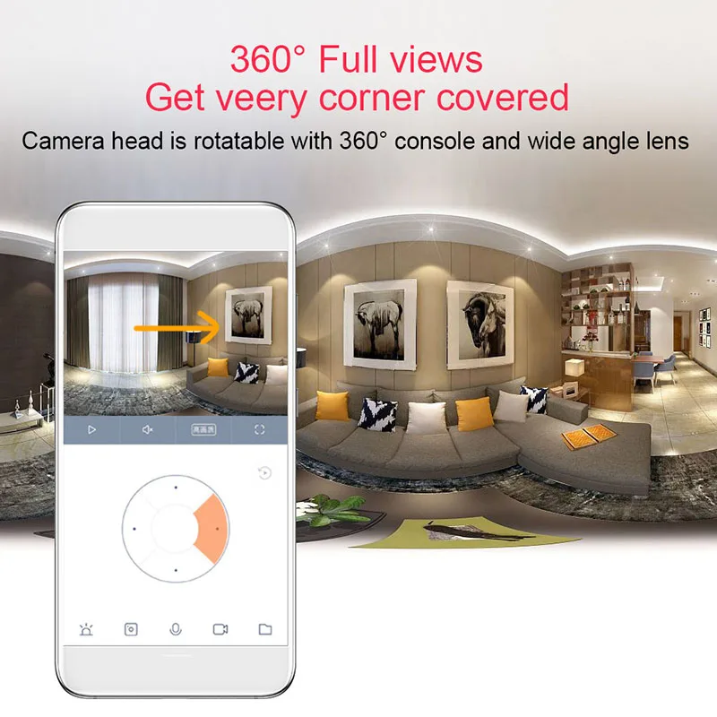 

Wireless Camera, 1080P Camera Tuya Smart Wireless Network, for Outdoor Home EU Plug