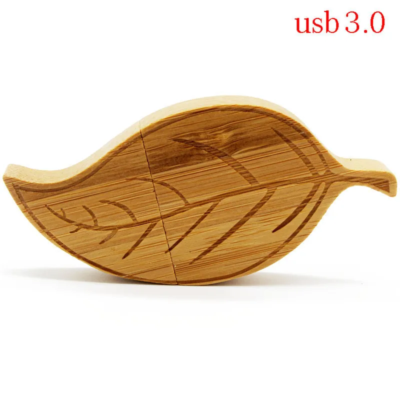 TEXT ME 2 цвета клен карбонизированный бамбук модель листьев usb3.0 32GB usb