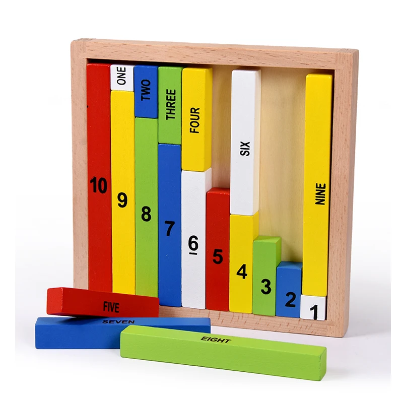 

Montessori Math Number Rods Wooden Blocks Learning Resources Preschool Educational Toys For Children Jouet En Bois Enfant