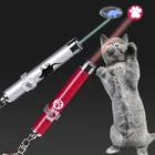 1 шт. удивительная игрушка для кошек, креативные и забавные игрушки для кошек, Интерактивная лазерсветодиодный светодиодная указка светильник светящаяся ручка с яркой анимационной Мышкой