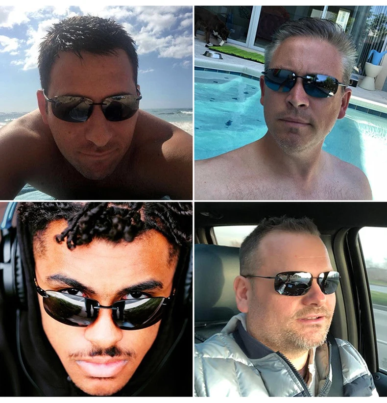 Солнцезащитные очки Мужские женские мужские ультралегкие без оправы - купить по