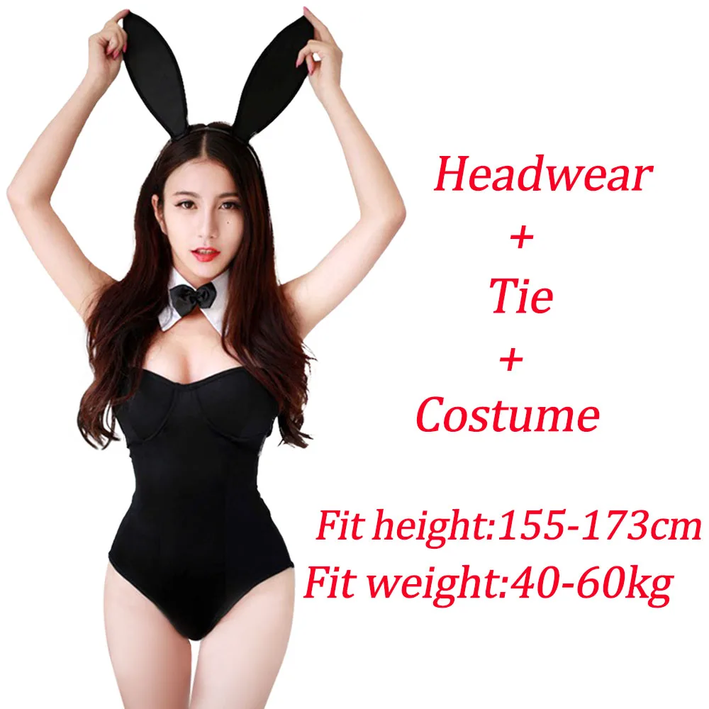 

Anime Sakurajima Mai Bunny Girl Cosplay Costume Women Black Sexy Jumpsuit Rabbit Halloween Costume