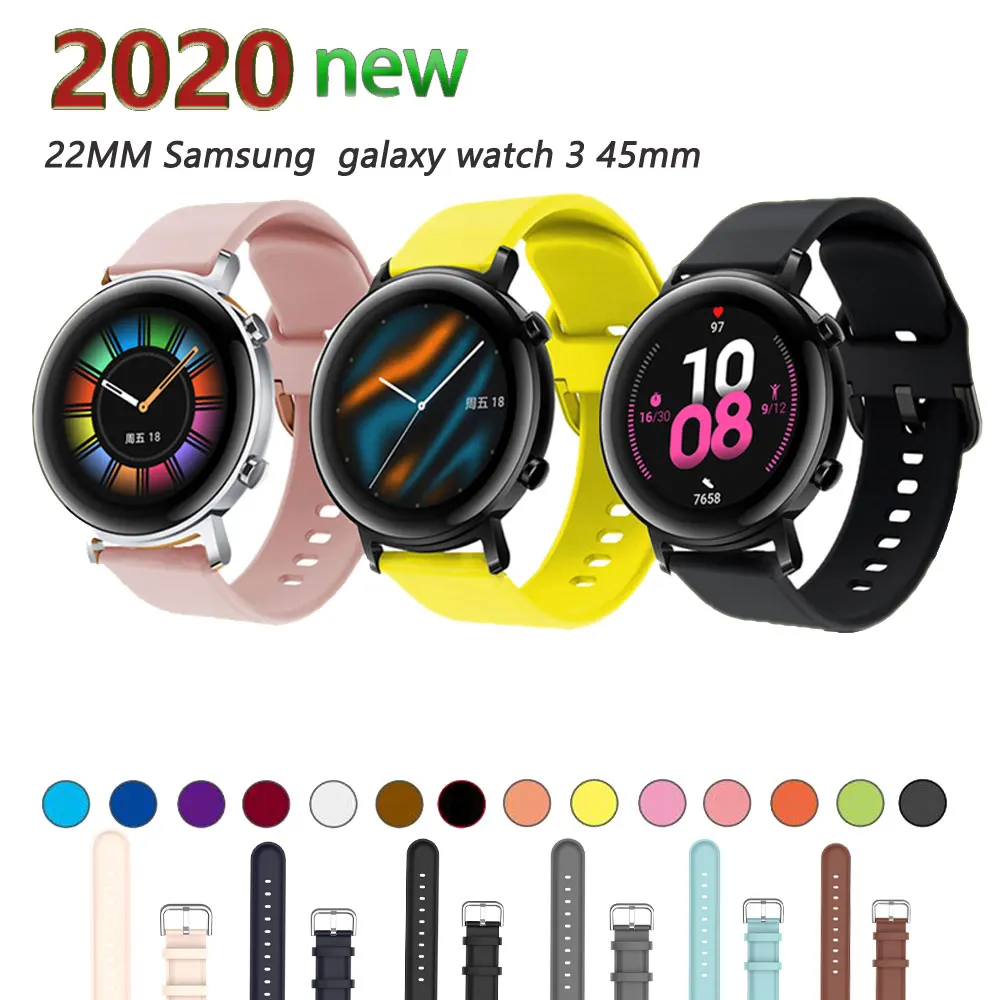 Аксессуары 22 мм ремешок для наручных часов Samsung galaxy watch3 45 huawei gt 2 46 TicWatch Pro Venu