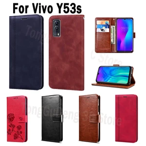 etui for vivo y53s case wallet flip leather phone protective shell cover on vivo y53 s y 53s v2111a чехолна book co